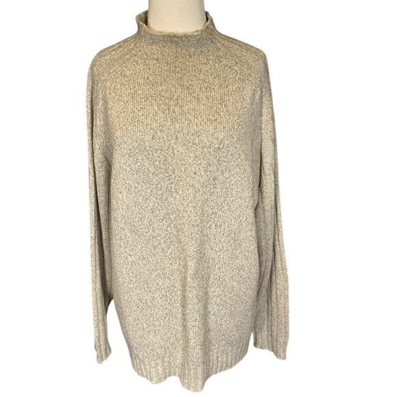 Point Of Italy Cashmere/ Wool Blend Mens High Neck Long Sleeve Light Gray Luxury - Picture 3 of 10